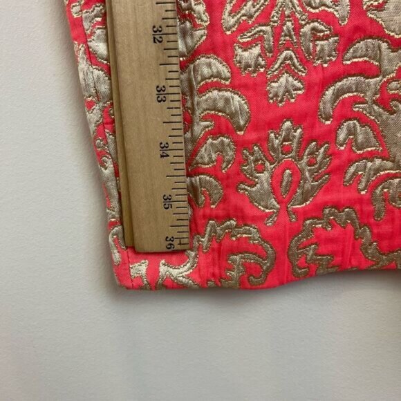 Vintage David Meister Women’s 4 Pink & Gold Cocktail Mini Dress Spaghetti Strap - Picture 9 of 13